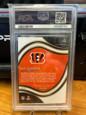 2020 Panini Select Joe Burrow  Red Disco Prizm back